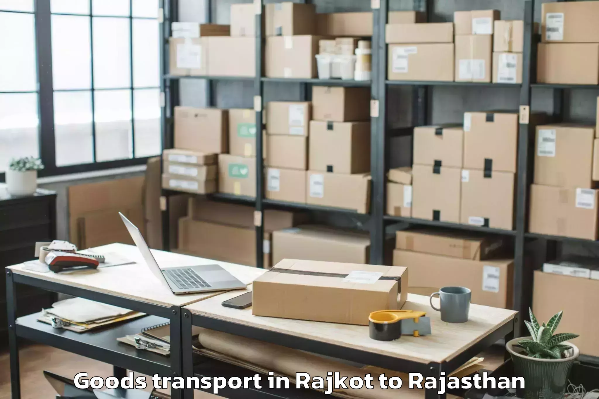 Affordable Rajkot to Karauli Goods Transport